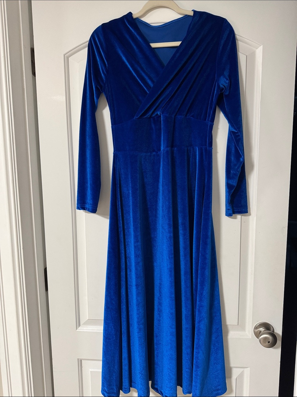 Royal Blue Velour Dress